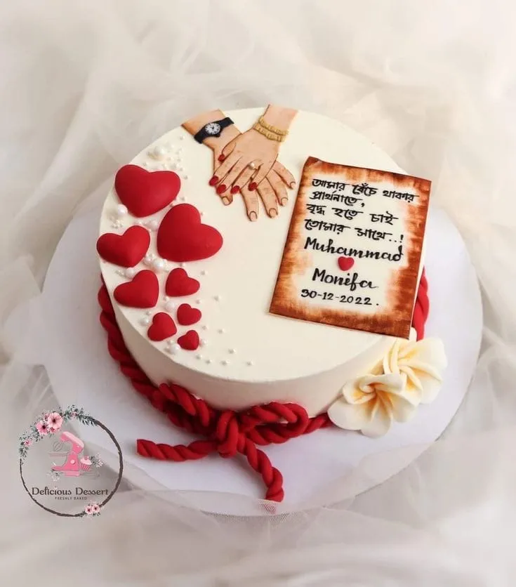 Anniversary Floral Cake